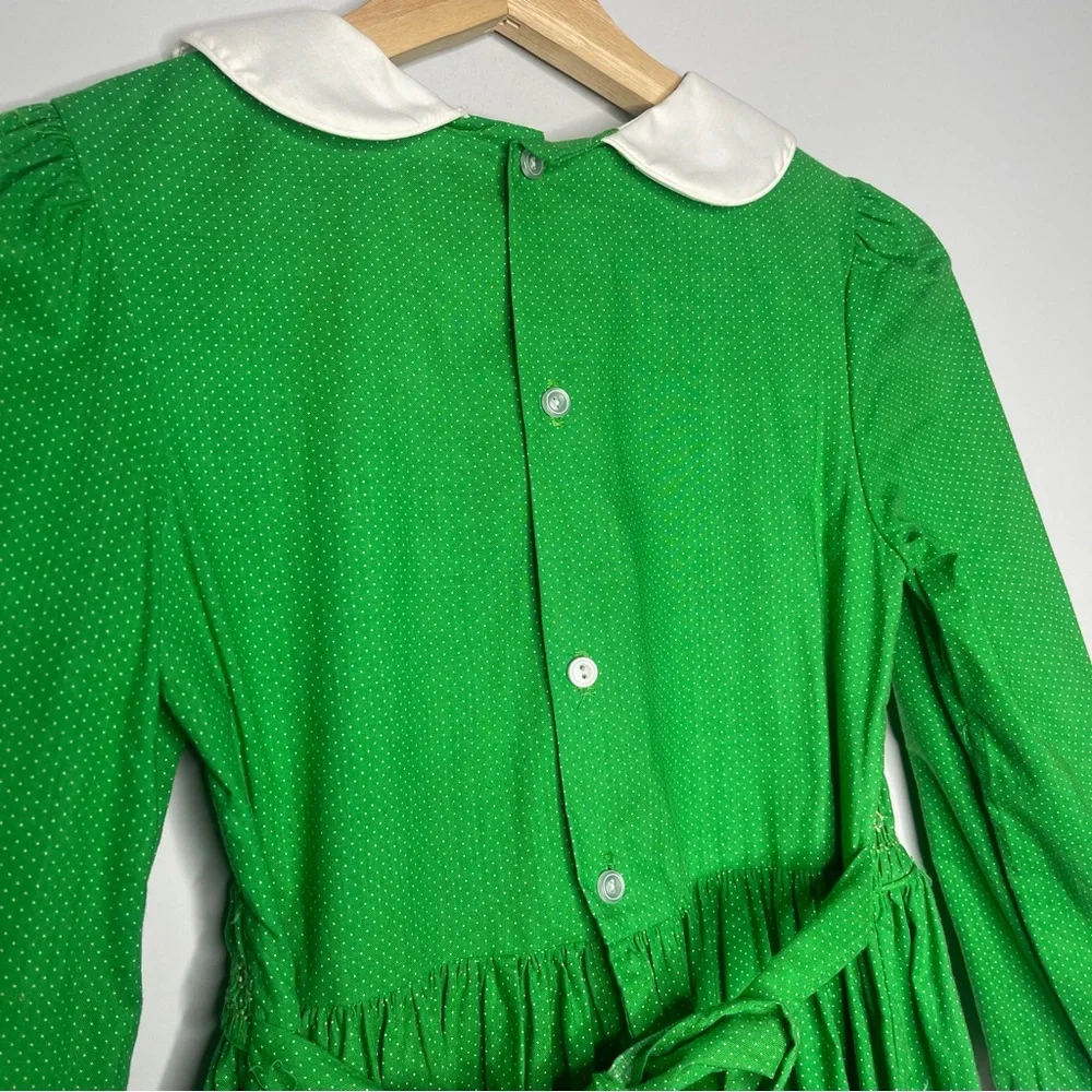 Girls vintage Polly Finders size 7 smocked embroidered dress - Picture 6 of 8